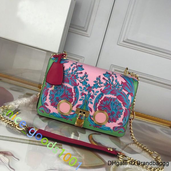 

12 colors tide brand embroidery shoulder bag fashion portrait design female crossbody bags travelling personality chain women bags