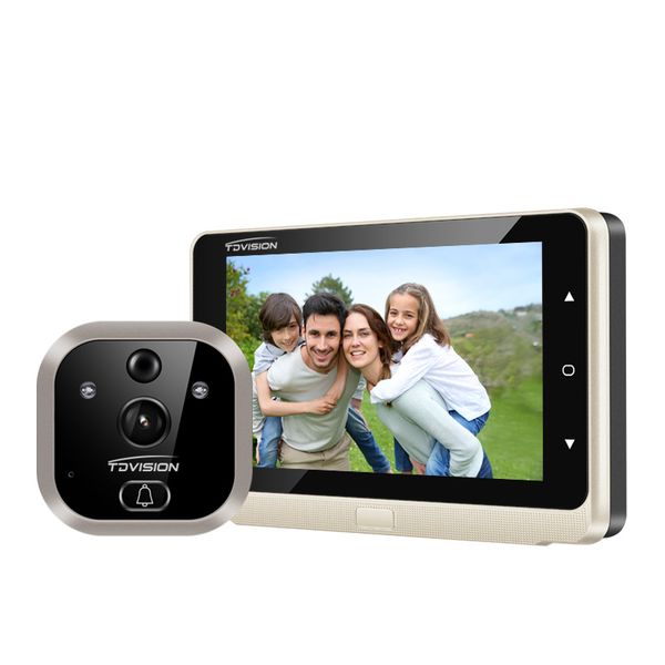 5 Oled Screen Peephole Video Doorbell 720p Hd Ir Night Vision Home