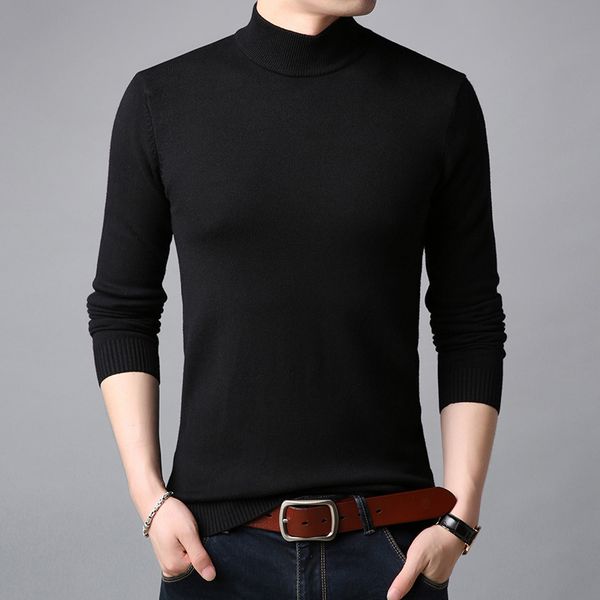 

new turtleneck cashmere sweater men spring slim fit pullover sweaters knitwear men clothes pullover male asian size 4xl, White;black