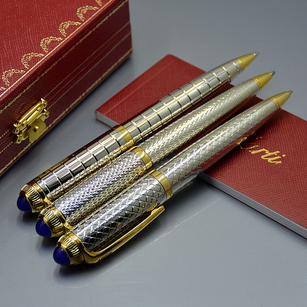 

16 styles black / silver ballpoint pen school supply supplies luxury carties pens for birthday gift, Blue;orange