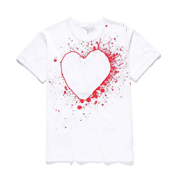 

men designer t shirt fashion summer new brand tshirts luxury tshirt short sleeve embroidery heart print funny tees, White;black