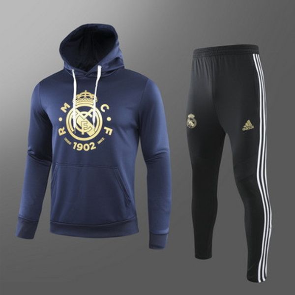 

19 20 barcelona messi paris inter milan ajax real madrid 2019 2020kit suit football jacket sportswear clothes jogging soccer wear kit, Black