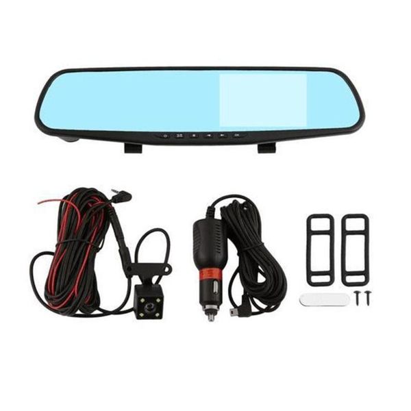

rear view mirror 4.3 inch high-definition dual record driving recorder automatically essential accessories car