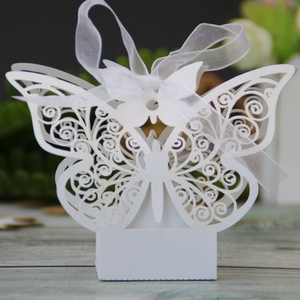 

10pcs/lot candy box wedding gift butterfly decorations for wedding candy bag gifts for guests favors bags event party supplies