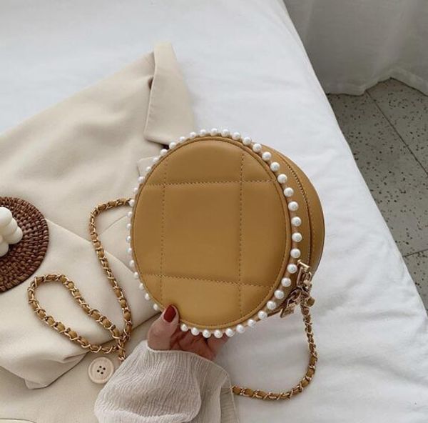 

алмазного lattice маленьких круглой сумка lady мини сумка плечо мода стиль женщина crossbody лето