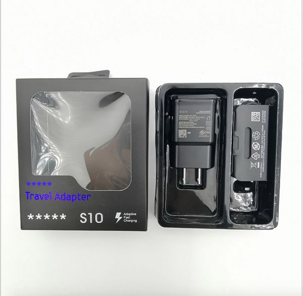 

2 in 1 5v 2a 9v 1.67a adaptive us/eu plug fast charging travel wall charger type c cable for samsung s10 s10 plus s8 s9 plus