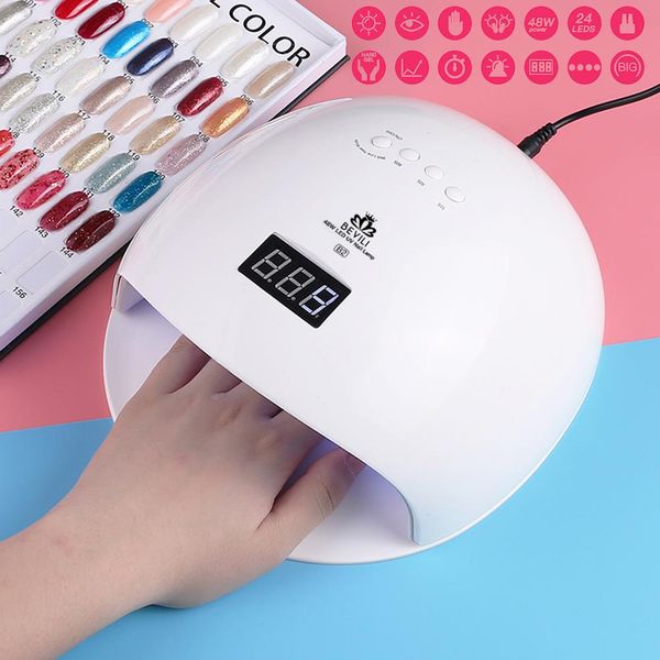 

uv led nail lamp 60w nail dryer sensor/timer setting lcd display curing lamp for manicure gel polish home and salon