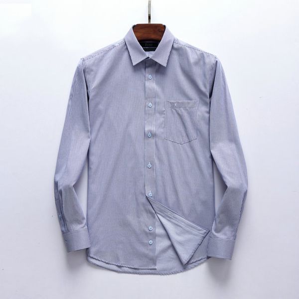 

mens business casual shirt bos high end mens long sleeve stripe slim fit healthy social fashion mens new fashion packaging shirt -4xl, White;black