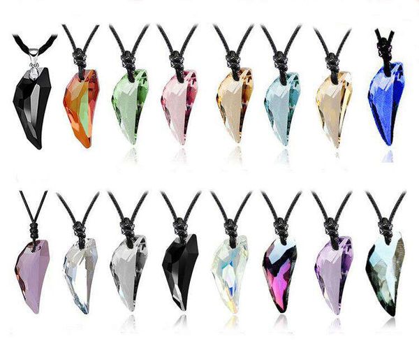 

свободного корабль epacket dhl wolf кристалл зуба пара кулон коротких ключицы ожерелья dan57 заказ смешивания женщин мужского кулон ожерелье, Silver