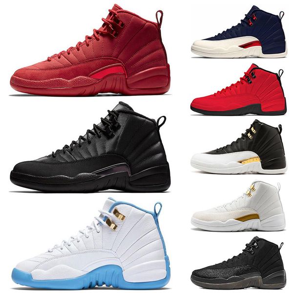 

2019 Winterized WNTR 12 12s Mens Basketball Shoes Gym Red College Navy Wings Black CNY Bulls French Blue men Sport Sneakers Size 7-13
