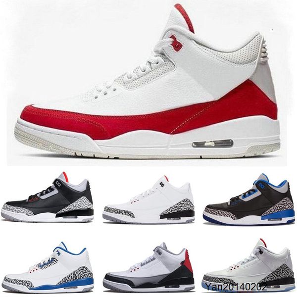 

3s mens basketball shoes 3 bred men women black cement jth nrg pure white international flight sports shoes sneakers size 7-13