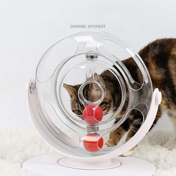 

cat toys funny playing interactive toy pet supplies rotating disk cat scratching ball track funny cat stick puzzle toy