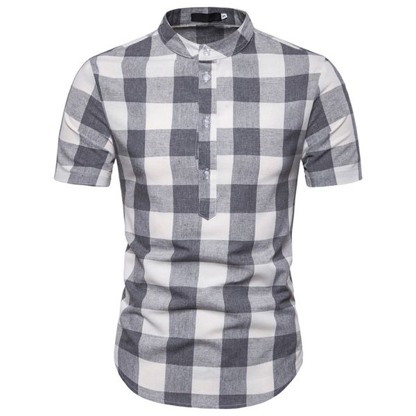 

dropshipping nezgiber новое лето рубашки поло мужчин лучшие качества хлопка белье polos slim fit плед с коротким рукавом стенд воротник поло, White;black