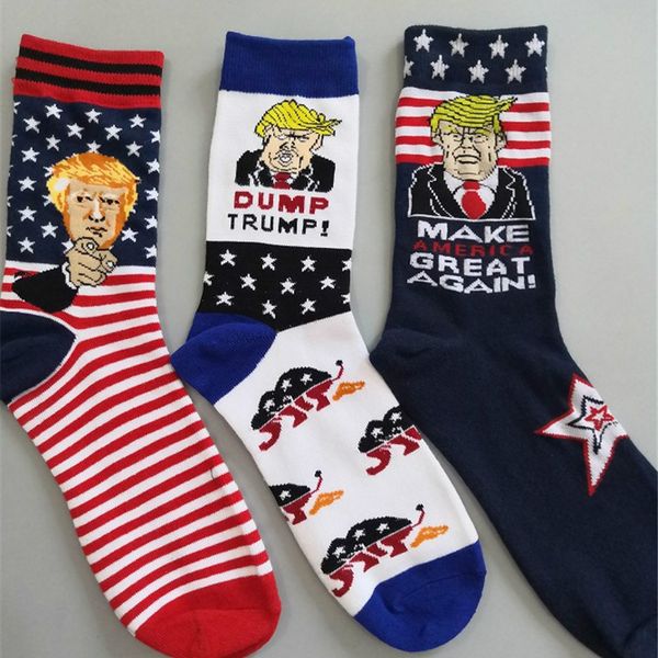 Unisex President Trump Stockings Striped Stars Us Knit Sports
