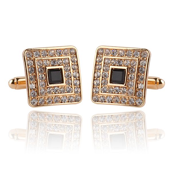 

new crystal cuff link with diamond sleeve nail french sleeve nail cufflinks, Red;black