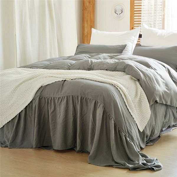 

bedding set duvet cover set us king queen twin size 3pcs/set bed duvet and pillowcase quilt solid cover