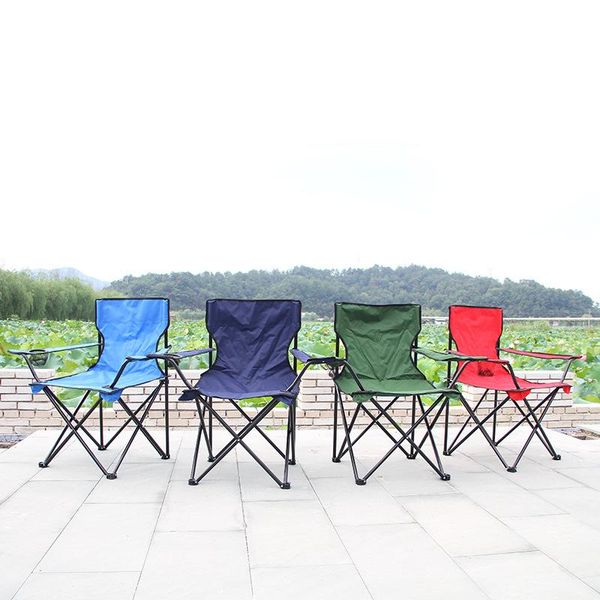 Folding Camping Arm Chair With Cup Holder Outdoor Foldable Fold Up