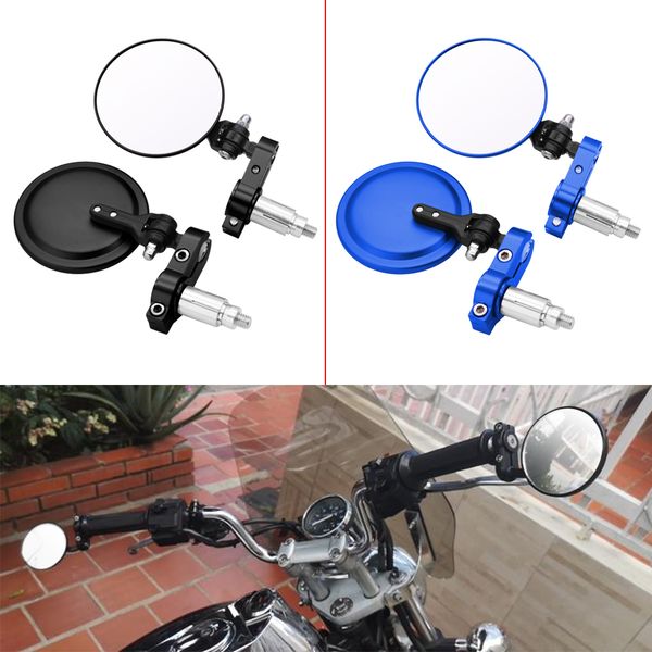 

universal motorcycle handle mirror aluminum bar end rearview mirrors accessories for yamaha wr250f yzf r1 xjr fjr 1300 yzf r25