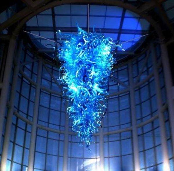 

modern new pendant lamps handmade blown glass chandelier light blue murano style led 110v 220v chandelier l