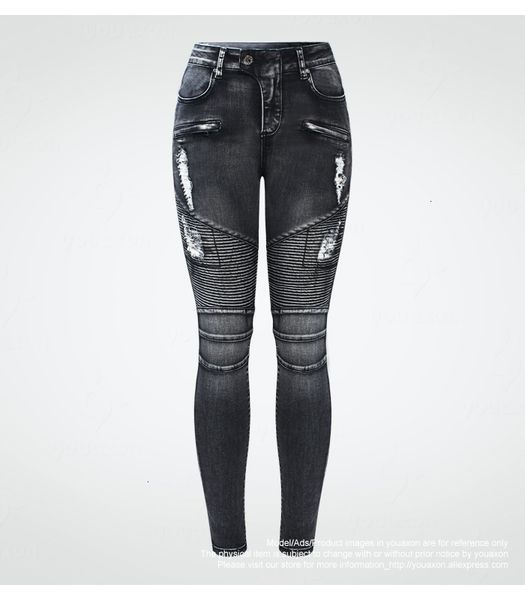 

женщины denim джинсы женские дизайнерские брюки черный новый мотоцикл байкер zip jeans mid высокой талией натяжные денима узкие брюки motor, Blue