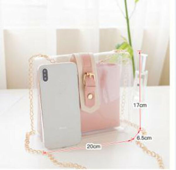 

new women pvc transparent clear shoulder bag tote jelly purse wallets handbag uk