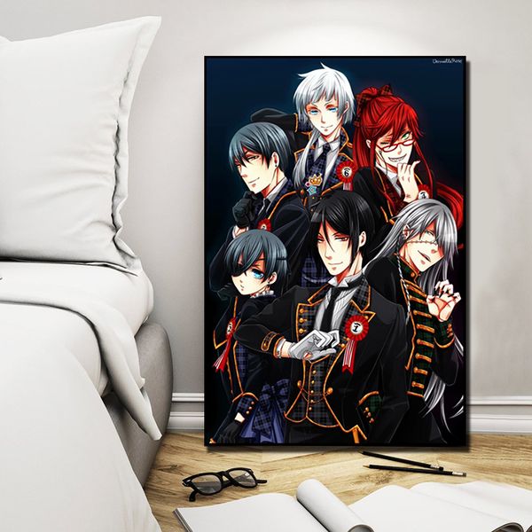 2019 Black Butler Anime Hd Canvas Print Bedroom Picture Decroation Home Decor Modern Wall Art Oil Comic Painting Bedroom From Iwallart 6 33