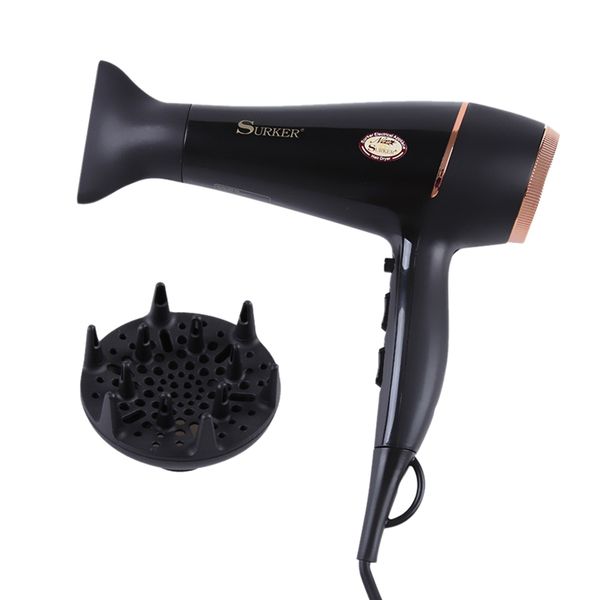 

surker sk-66 2000w powerful professional salon hair dryer negative ion blow dryer electric hairdryer cold wind hair eu