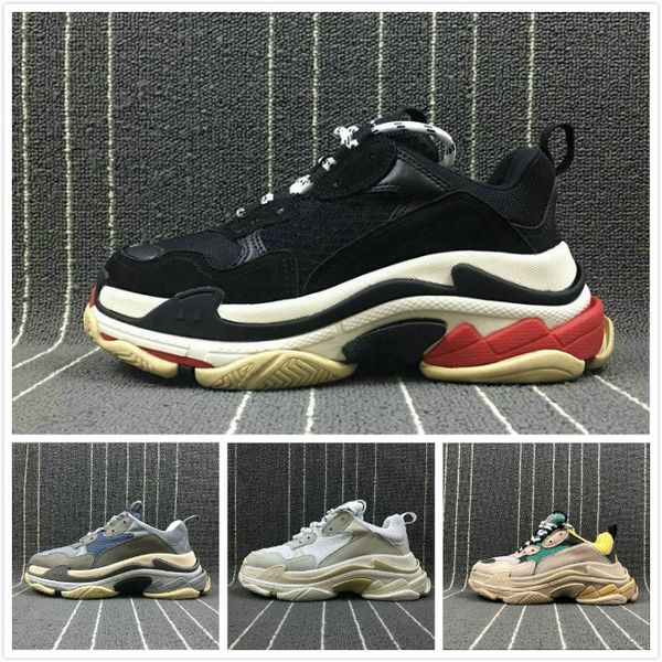 

with socks triple-s fashion paris black white red old dad sneakers gym red blue casual shoes for mens womens platform schuhe