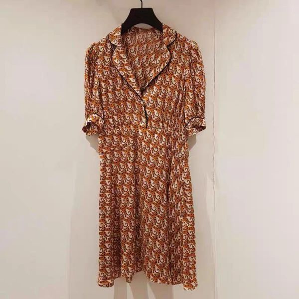 

women dress spring / summer 2020 puff sleeve high waist print dress, Black;gray