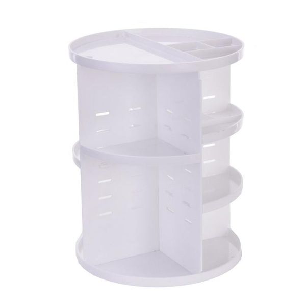 

360 degree rotating makeup organizers and storage box gift for women adjustable multi-function cosmetic case brush holder stan