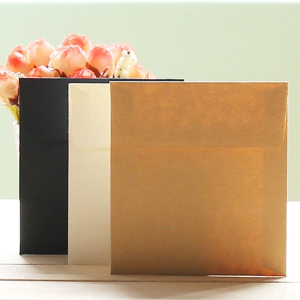 

10pcs/lot 10*10cm square mini envelope kraft envelope card small card storage