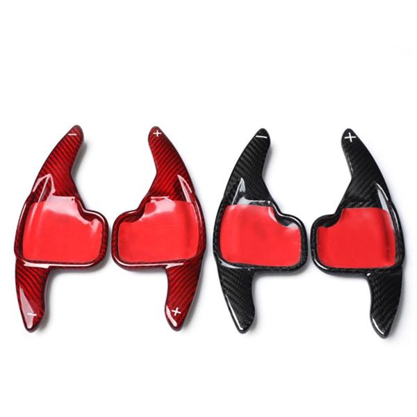 

for 2 3 4 5 6 7 series car steering wheel shift paddle shifter trim cover real carbon fiber dsg