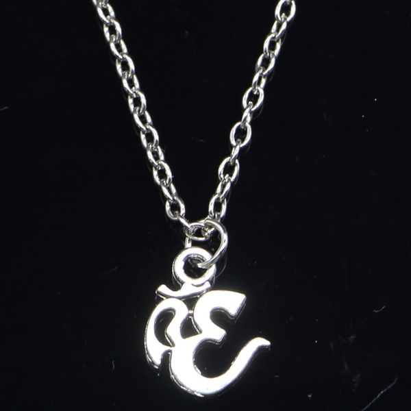 

20pcs new fashion necklace 15x12mm yoga om silver pendants short long women men colar gift jewelry choker