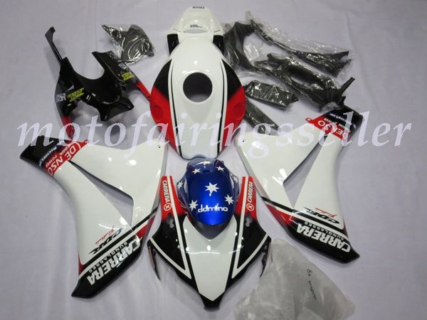 

oem quality new abs full fairings kits fit for honda cbr1000rr (2008 2009 2010 2011) cbr1000rr 08 09 10 11 bodywork set white blue red no8