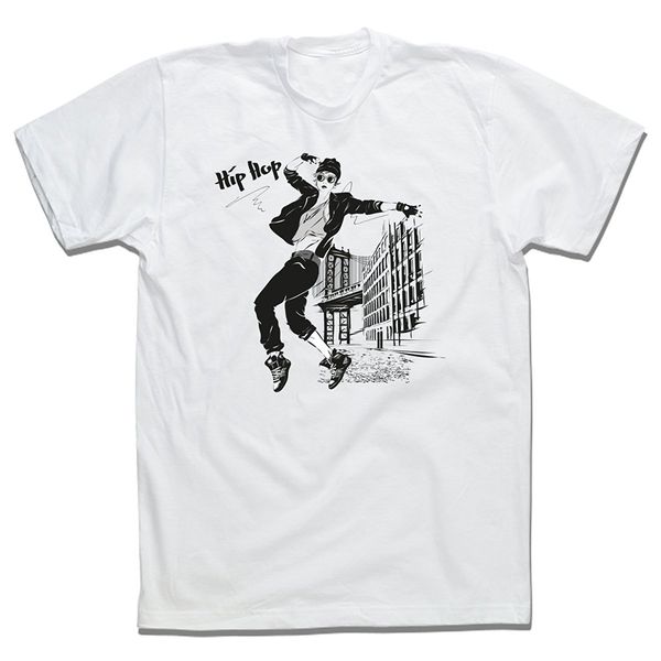 

famous tee the young girl dances hip-hop city brooklyn bridge bk t-shirt for women design tee t shirts tee, White;black