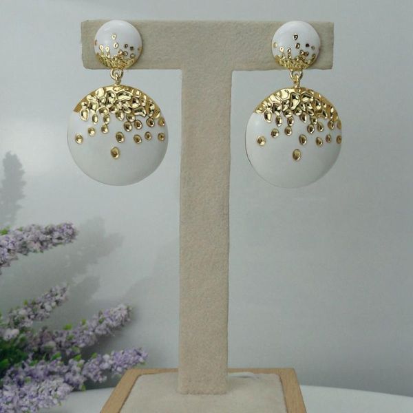 

yuminglai 24k dubai gold earrings brazilian earrings for women fhk8695/8696, Silver