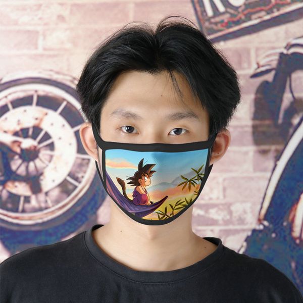 

dhl shipping dragon ball z 0620 cute face mask cartoon facemasks for mens ice silk double mask masque tissu tapabocas cubreboca ukqzz, Silver