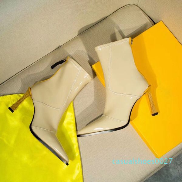 

black leather ladies high heel booties designer boots 2020 sale boots fast ship new arrival luxury women boots winter c27