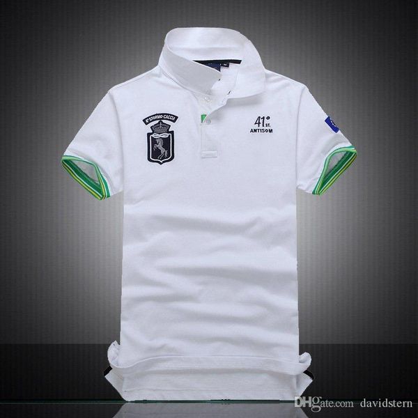 

fashion men brand polo t-shirt embroidery discount polo shirt 100% cotton short sleeve men polos sport black watch polo, White;black