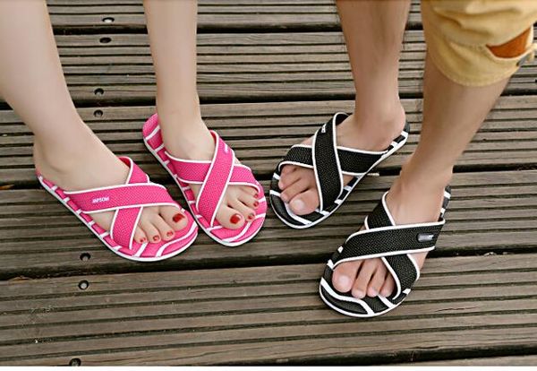 

men slipper 2018 9 waterproof red black men shoes solid color beach slipper cs10