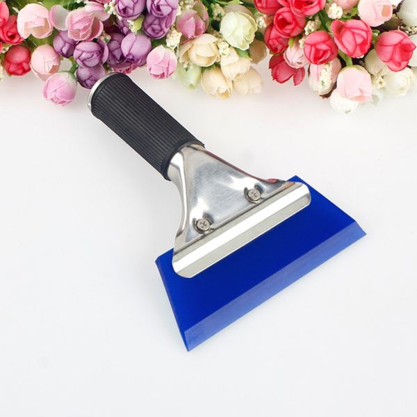 

cleaning car glass winter ice scraper rubber window scraper transparent film car repair tool stainless steel alloy handle