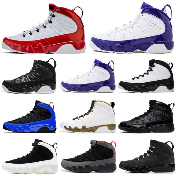 

men basketball shoes 9 9s gym red racer blue unc bred citrus anthracite og space jam mens trainers sports sneakers 7-13