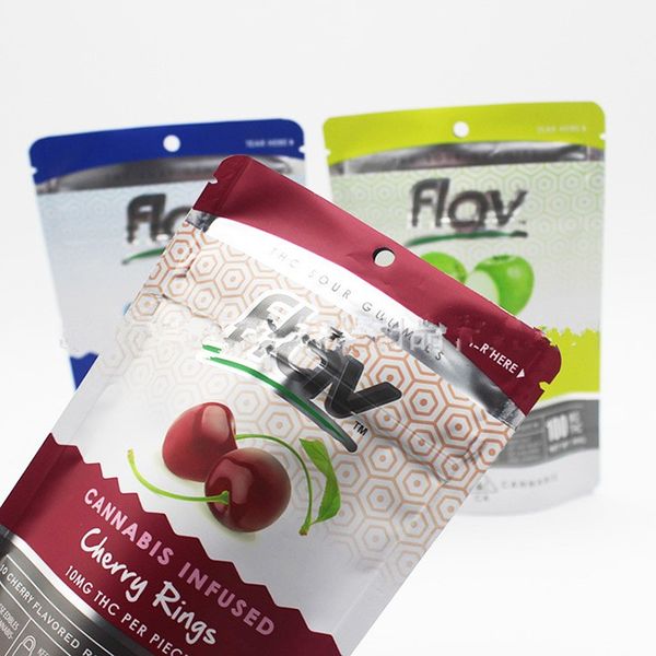 

Новое высокое качество FLAV Кислые сумки Gummy Майларовые Клубничный пояс Персик кольца патч упаковки Gummies пахнут Proof Сумки Gummies пакетоупаковочные