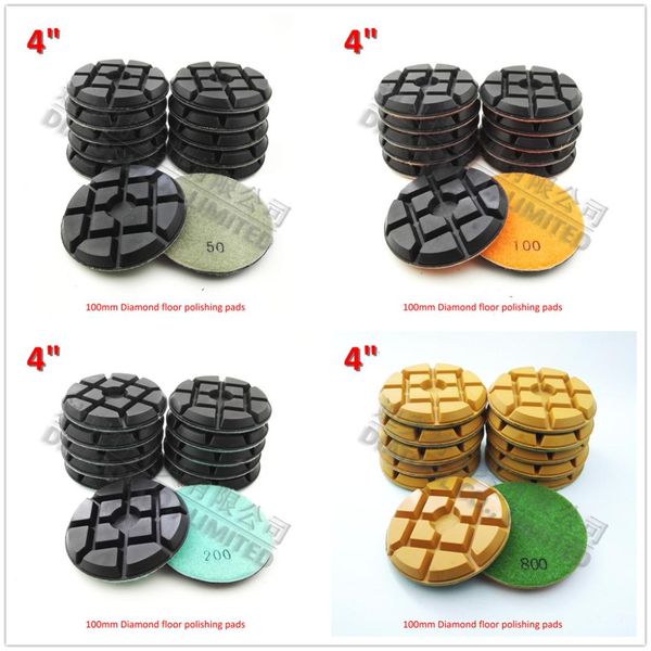 

diatool 12pcs 4" diamond floor sanding disc sa622 100mm resin bond diamond floor polishing pads granite marble terrazzo