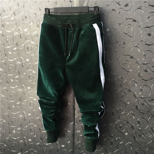 

мода мужская корейский стиль шаровары свободного покроя хип-хоп лоскутное карманные брюки уличная бегуны брюки для мужчин, Black