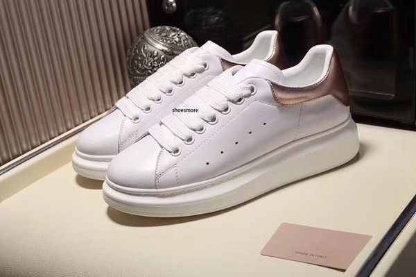 

more fashion luxury man designer sneakers lace-up round toe real leather women designer running shoes 35-46 casual shoes sale, Black