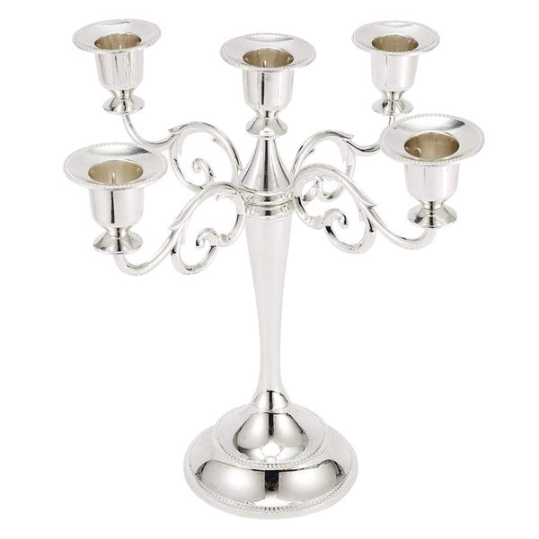 

5-candle metal candelabra candlestick 10'' candle holder candle stand