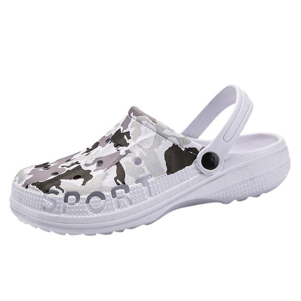 

jaycosin sandals print summer hole shoes sandals breathable casual outdoor non-slip beach slipper female shoes flat office, Black