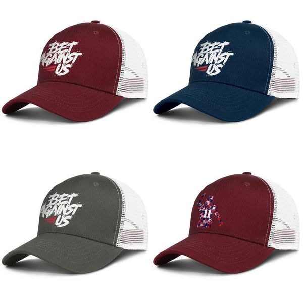 

унисекс джулиан эдельман je11 bet против нас белый регулируемая trucker cap cricket дизайнер персонализированных моды бейсбол hat синий крас, Blue;gray