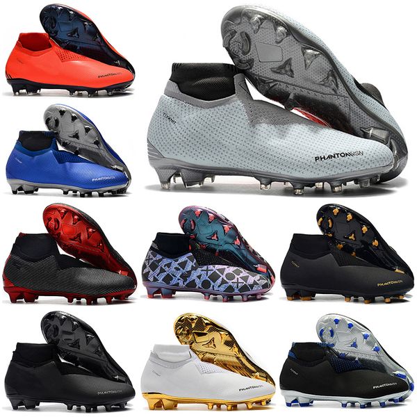 

2019 Mens High Ankle Football Boots EA Sports Phantom VSN Shadow Elite DF FG Soccer Shoes GHOST Phantom VSN Original Soccer Cleats